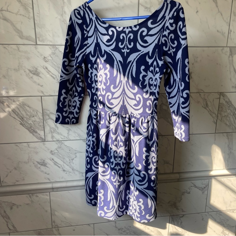 Alya Blue Longsleeve Dress